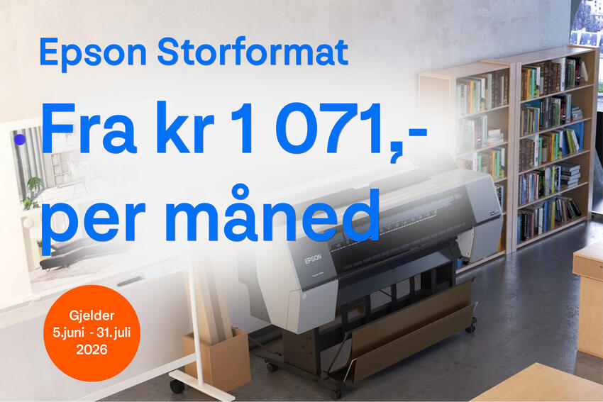 Epson storformatskriver fra kun 1 071,-/mnd
